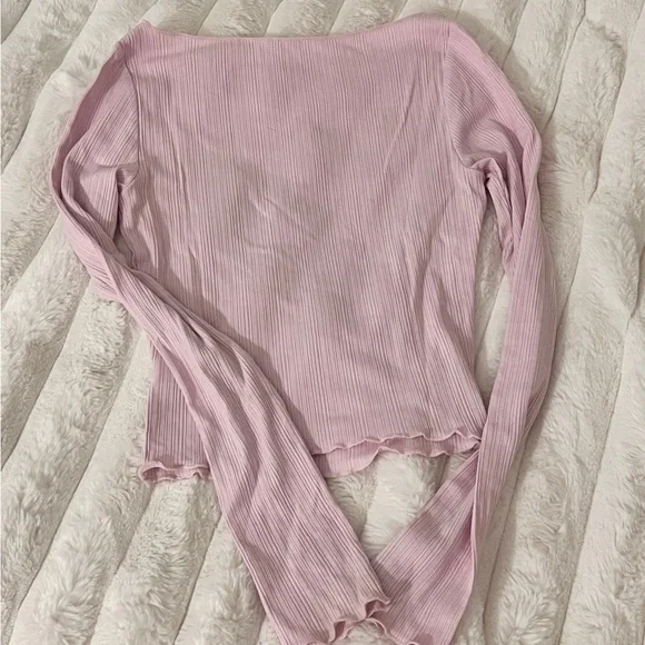 Garage Soft Pink Ribbed Top - Picture 2 of 3